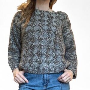 Women's Vintage Kitty Hawk Gray Patterned Sweater